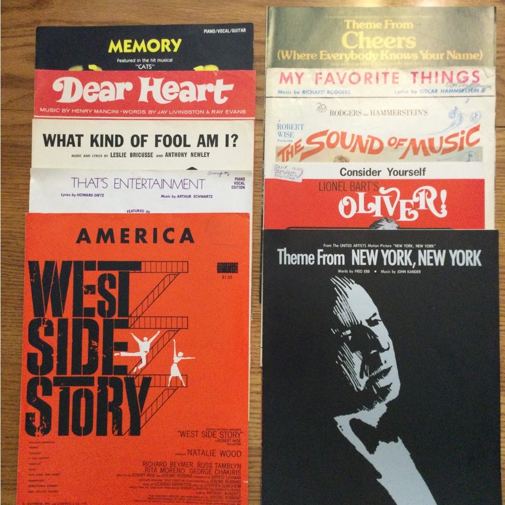Vintage Sheet Music Show Tunes Collection